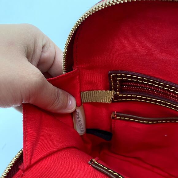 Dooney & Bourke Brown Chestnut Leather Florentine Zip Pod Backpack - Picture 10 of 10